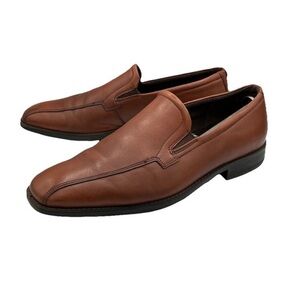 Ecco Edinburgh Bike Toe Loafer Men’s Size EU 45 US 11 Cognac Brown